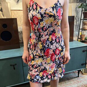 Vintage Silk Floral Dress